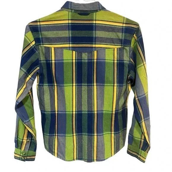 Roper size S button up tightly woven midweight cotton plaid EUC - Picture 5 of 10